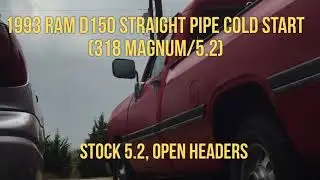 1993 Dodge Ram D150 Straight Piped Cold Start (318/5.2 Magnum)