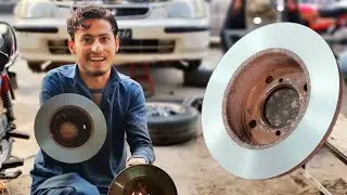 How a Mechanic Resurface Rusty Brake Disc Rotor