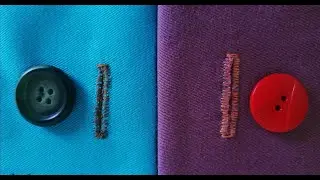 #Knopfloch#Buttonhole#sew Knopfloch nähen von hand/Sew the buttonhole by hand