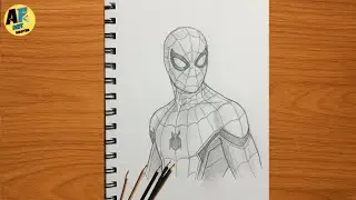 Как нарисовать Человека-паука 🕷️ | Реалистичный карандашный эскиз шаг за шагом | Рисование для на...