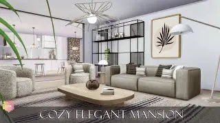 COZY ELEGANT MANSION (5 bed + 8 bath) | Sims 4 CC Speed Build | DOWNLOAD LINK (TRAY+CC+LINKS)