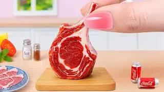 DIY Mini Cooking Food Compilation 🥩 Steak, Fried Chicken and Spicy Noodles