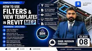 How to Use Filters & View Templates in Revit MEP | Class-08 | Beginners | Urdu/Hindi