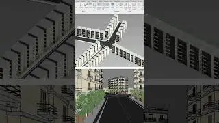 Parametric streets with buildings family done using Revit