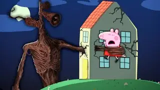 Siren Head Attacked Peppa Pig's House During Thunderstorm