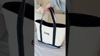 *SATISFYING* TOTE BAG UNBOXING! #asmr #llbean #fashion #totebag #unboxing #personalizedgifts
