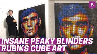 Ben Hanlin makes Tommy Shelby out of 700 Rubik's Cubes