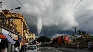 Raw:Tornado Hits Coastal City In Italy