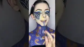 Ravenclaw Makeup🦅💙#creativemakeup #makeuptutorial #ravenclaw #harrypottter #makeupseries #makeup