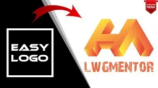 How to Create a 3d Logo design in illustrator | 3D H Logo Design tutorial | LWGMentor