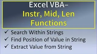 Excel VBA Instr Function