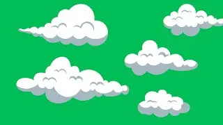 Cartoon Clouds Animation Green Screen | Free 4K VFX Background for Video Editing