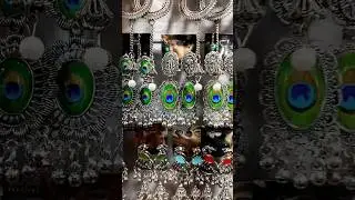 Earrings 🦚Jimikki #vintagedairyvlogs #viralvideo #viral #viralshorts #jimikkikammal #jumkas #nature