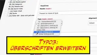 TYPO3: &Uuml;berschriften bei Content Elementen erweitern (TYPO3 9 LTS, TYPO3 10 LTS)