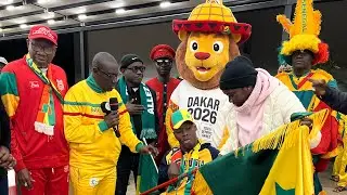 Le mascotte AYO avec les supporters au Maroc # Préparation jeux olympique Senegal 2026