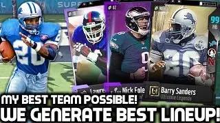'GENERATE BEST LINEUP' TEAM! MY BEST TEAM POSSIBLE Madden 18 Ultimate Team