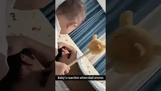 Baby&rsquo;s reaction when dad snores 😂 #snores #children #reaction #baby #youtube #sleepykids #baby