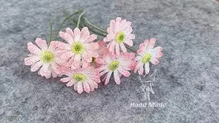 pink#daisy #microcrochet#handmade #crochetflowers #lacecrochet#&ouml;rg&uuml; #tığişi #レース編み #かぎ針編み #編み物