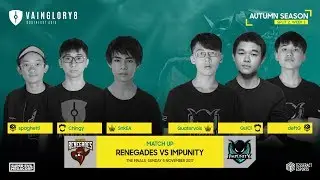Renegades vs Impunity Finals Vainglory 8 SEA Autumn Season S2W3