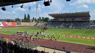 Der Thunderwalk im Spiel der Berlin Thunder vs Vienna Vikings in der European of football