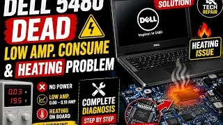 Dell 5480 NO POWER | HALF ON | STUCK AMP. |BYPASS REGULAR IC DELL LATITUDE LAPTOP NO POWER SOLUTION