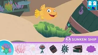Splash and Bubbles (By PBS KIDS) - Learning about Sea Animals | Sunken Ship Stage
