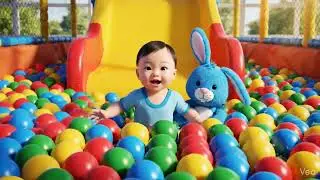 Blue Bunny's Ball Pit Adventure! 🔴🟡🔵 #NurseryRhymes #KidsSongs