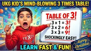 SHOCKING! 😱 UKG Genius Teaches 3 Times Table in SECONDS! 🧠✨