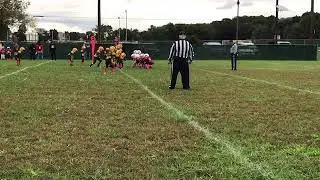 8 year old Brandon Gibbs with the tackle