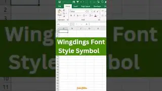 Wingdings Font Style Symbol in Excel