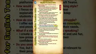 How to Speak in an English Teacher Interview &ndash; Practice Now!