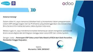 Penerapan ERP Odoo untuk Toko Retail LKTECH dari Stok Persedian, Pembelian hinga Penjualan