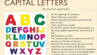Capital letters checklist