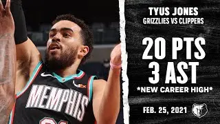 Tyus Jones CAREER-HIGH, Record-Setting 20 Points vs Clippers Highlights! | NBA Season 2020-21