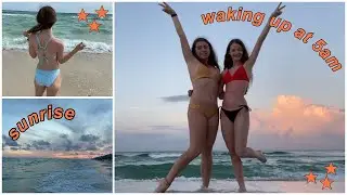 beach vlog: waking up at 5am for the sunrise and pool days!