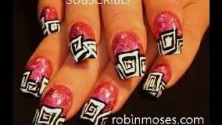Nail Art Tutorial | DIY Jerseylicious Nails | Pink Foil with Abstract Art Design