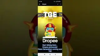 Dropee News, Dropee Update, TGE coming soon, Token Generation event, Good news for Dropee Miners