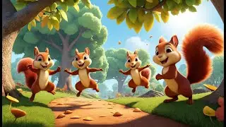 Five Silly Squirrels in the Tree | Playful Squirrel Nursery Rhyme for Kids | Fun Forest Song