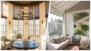 75 Brown Red Floor Sunroom Design Ideas You'll Love ⭐️