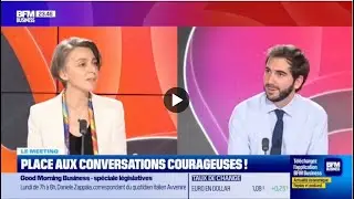 Interview Paule boffa-Comby par Erwan Morice dans Happy Boulot BFM TV