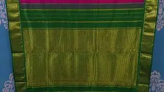 Magenta Body with Dark Green Border 10 yards silk saree SS7585
