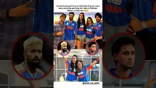 Hardik Pandya girlfriend and Abhishek Sharma's sister were enjoying.😍🔥। #indvspak #t20wc #shorts