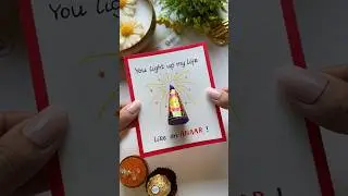 Easy Diwali Card Idea&hearts;️ #shorts #FestiveWithShorts