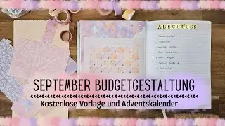 September Budget Gestaltung 🔮 Kostenlose Vorlage und Adventskalender🌼 Geld Sparen