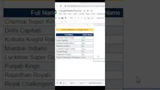 Create Abbreviations in Google Sheets 🔥 #googlesheets #googlesheetstips