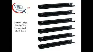 Corner Shelf: Modern Ledge Display Toy Storage Wall Shelf,Black