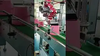 Jar top and bottom labeling machine,plat label sticker machine