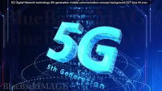 5G Digital Network technology 5th generation mobile communication concepts Background 0 N1 blue 4k m