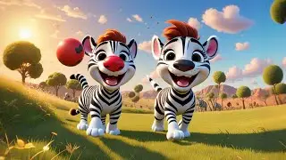 Six Baby Zebras Learn to Share | Sharing Song for Kid | Preschool Social Skills and Friendship Rhyme
