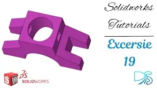 Solidworks Tutorial for Beginners Exercise 19 | Solidworks Tutorials 2024 | Digitize art Studio
